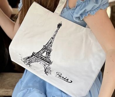 Modna materiałowa damska torebka na ramię