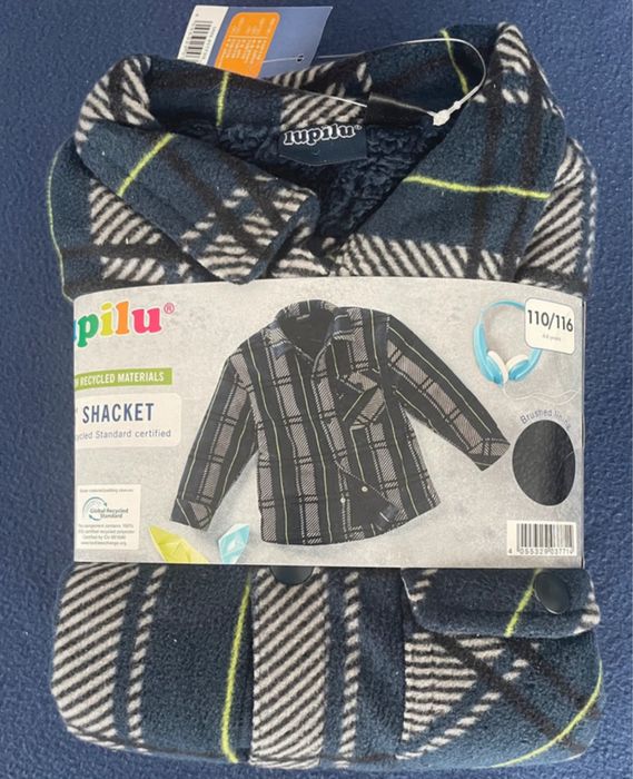 Koszula - kurtka overshirt chłopięca w kratkę 110-116 cm