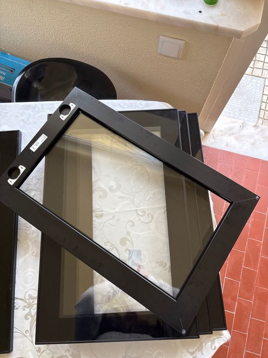 Porta de vidro IKEA GLASSVIK Colour: Black/clear glass Size: 60x38 cm