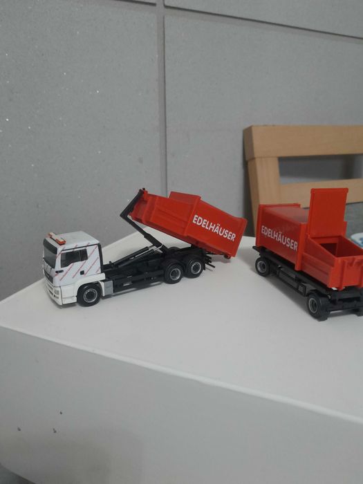 Man hakowiec z przyczepą herpa 200 zł. Scania hakowiec 120 zł