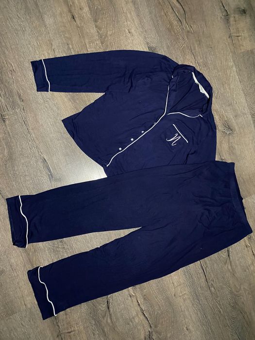 Синя жіноча піжама M George комплект сорочка-штани для дому