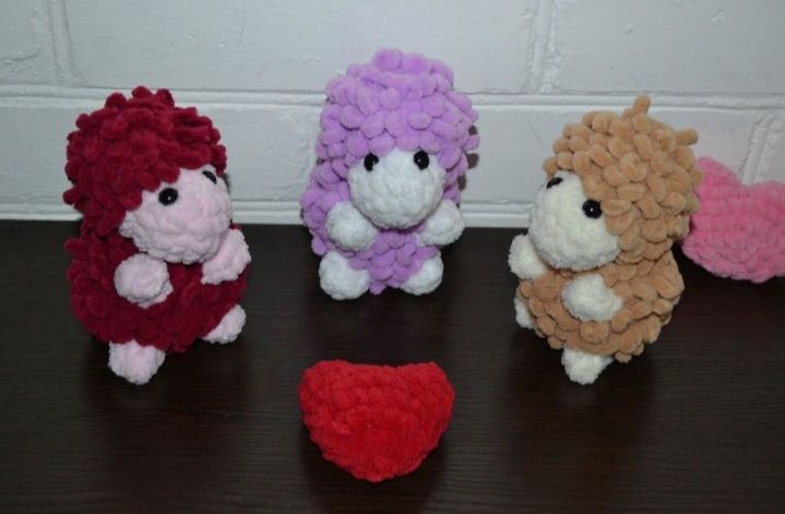М'які плюшеві баранчики ручної роботи