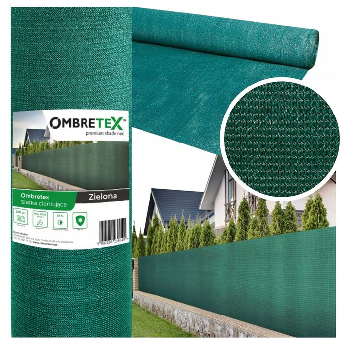 SIATKA CIENIUJĄCA dzianina mata osłonowa na płot maskująca 1,5x25m MIX