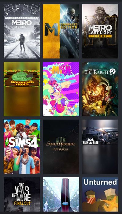 Аккаунт steam, багато популярних ігор