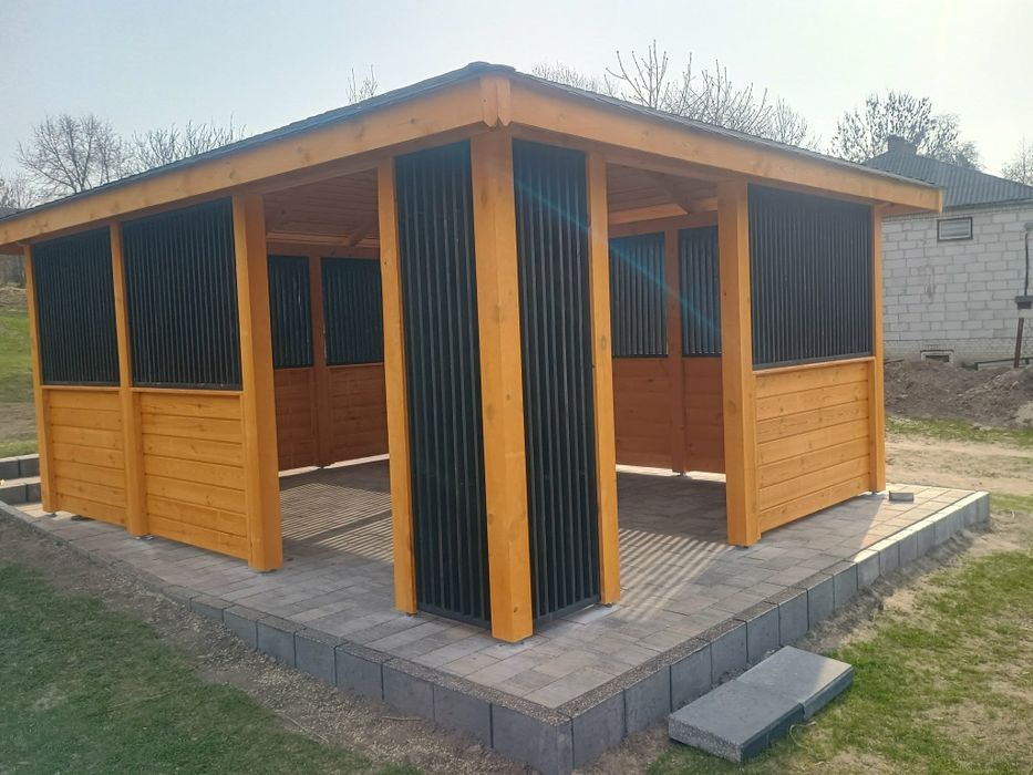 Altana drewniana 4,5 x 4 m z Lamelami