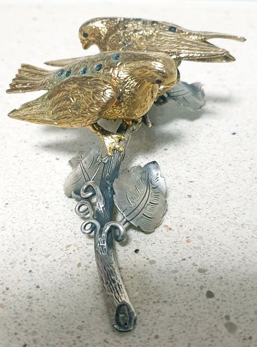 Raro antigo paliteiro em prata portuguesa Javali II