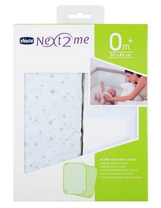 Prześcieradło do łóżeczka Chicco Next2me 2 szt. Stars