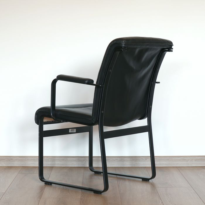 Szwedzkie krzesło fotel J. O. Carlsson skóra naturalna vintage retro