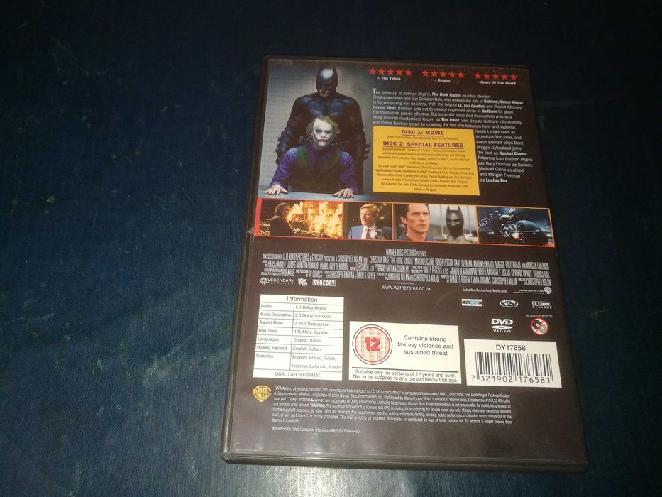 THE DARK KNIGHT (2 Discos Edição Especial) DVD (leg Inglês)