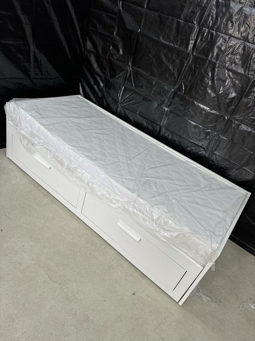 Łóżko Ikea Brimnes Stan Idealny Nowe Materace