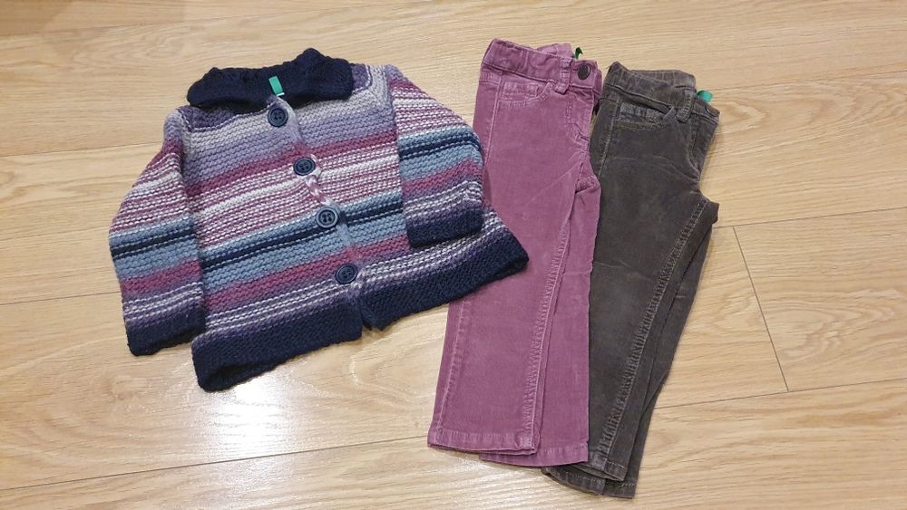 Pack casaco + 2 calças Benetton - 18/24 meses