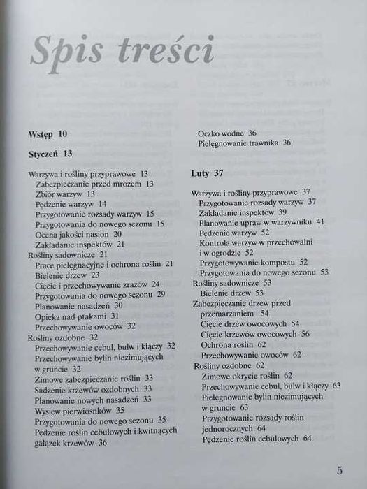 Kalendarz Prac W Ogrodzie - Monika Latkowska DUŻE LITERY