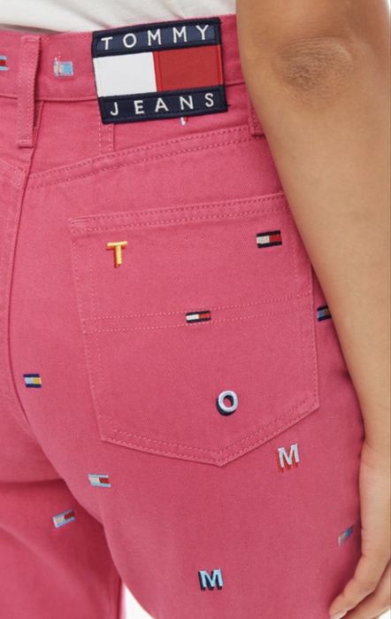 Джинсы TOMMY JEANS розовые. Размер S.