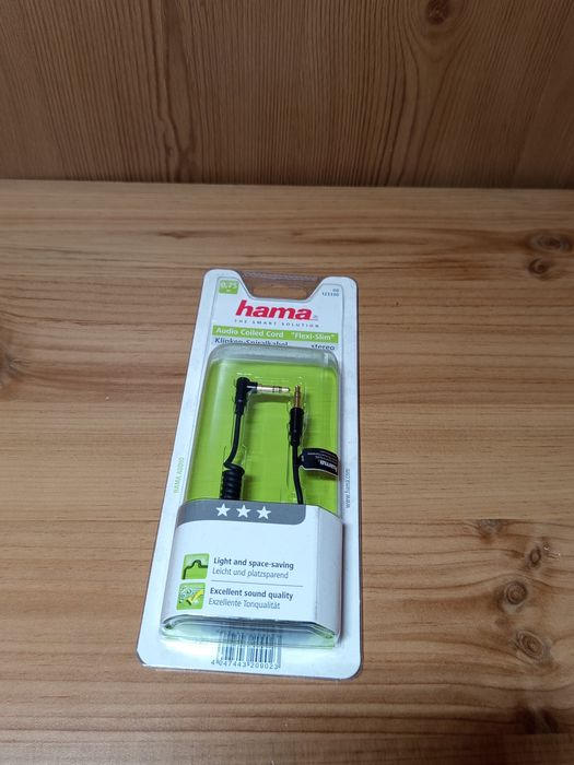 kabel analogowy audio Hama "Flexi-Slim" (model 123330).