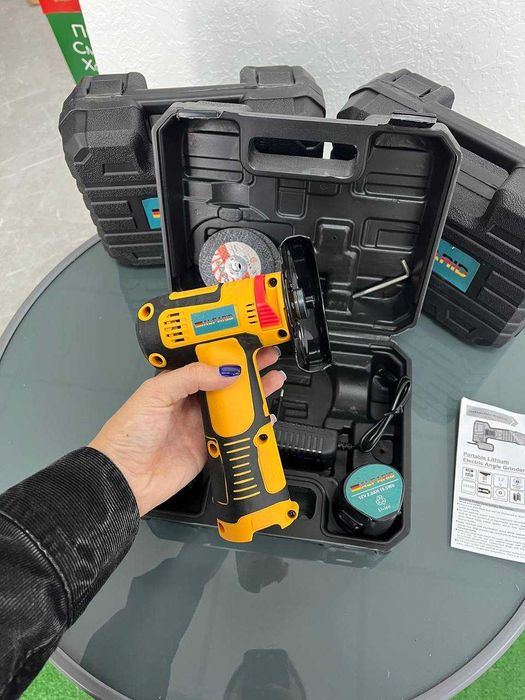 Шлифмашина БОЛГАРКА на аккумуляторе! Болгарка + 2 АКБ + кейс инструмен