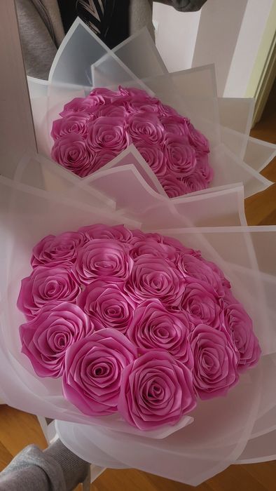 Квіти з атласної стрічки на замовлення