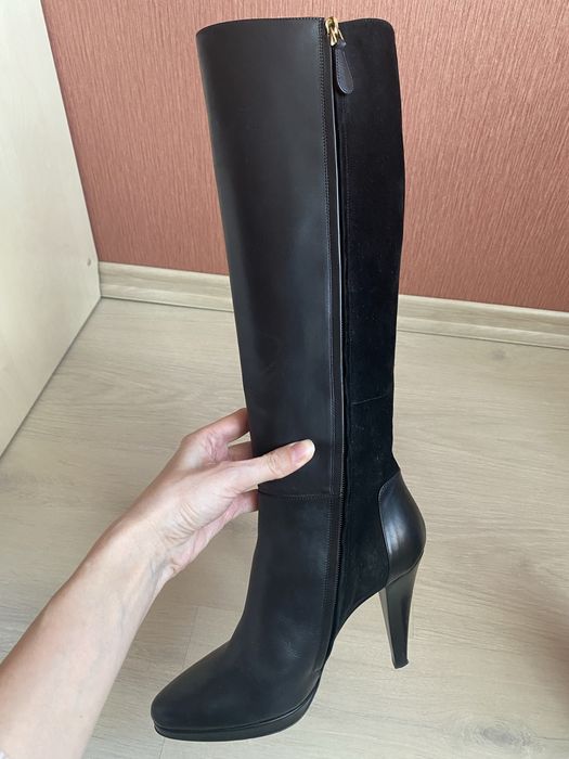 Чоботи жіночі шкіра/замша Bally