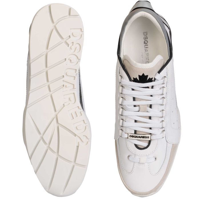 DSQUARED2 luksusowe włoskie sneakersy buty BIANCO
