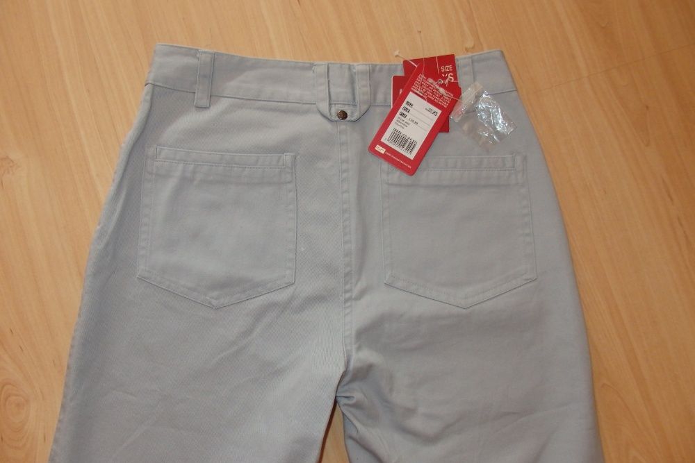 NOWE z metkami CARRY spodnie jasny popiel XS/S 100% bawełna na lato