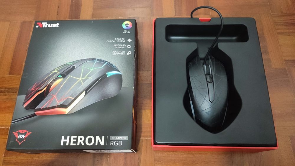 Rato RGB Trust Heron GTX 170 até 7000dpi