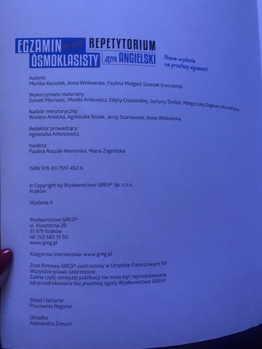 Egzamin ósmoklasisty repetytorium Język angielski