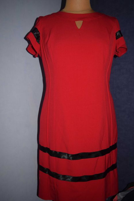 Baf Piękna sukienka czerwona w paski_46