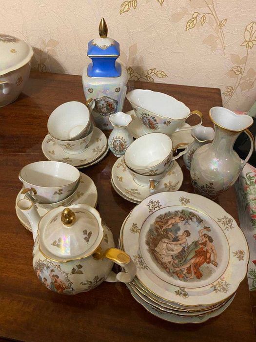 чайний сервіз Мадонна ГДР на 6 персон з тарілочками