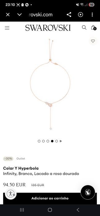 Colar swarovski por estrear