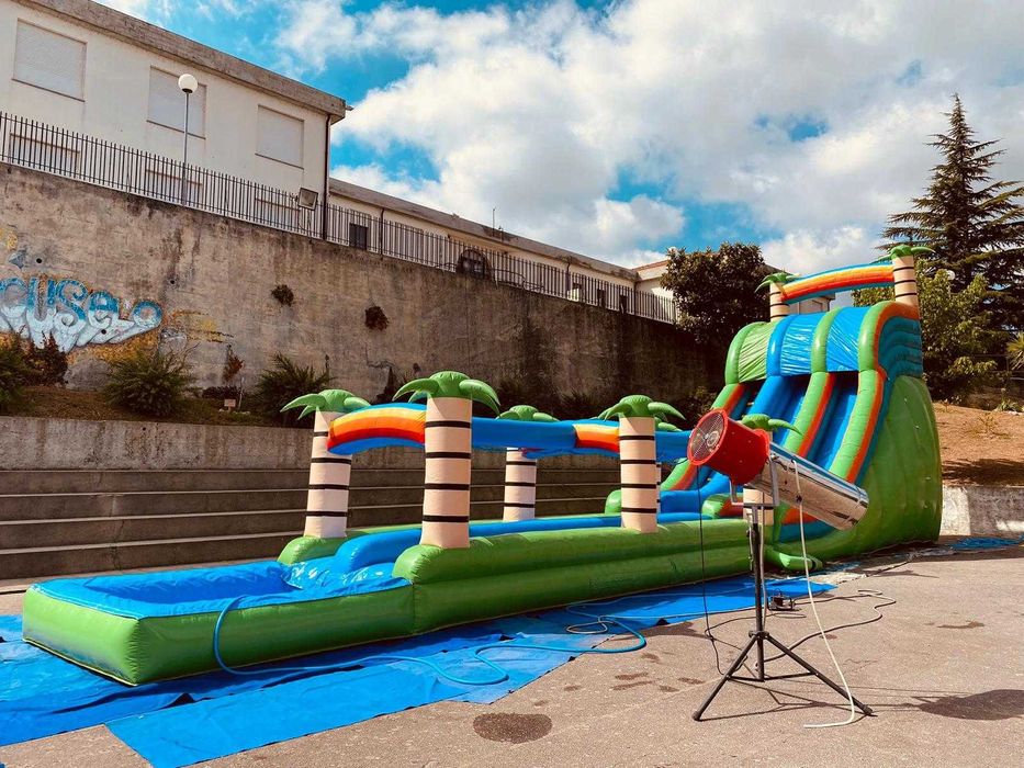 festa da espuma/ canhão de espuma/insufláveis com agua/aquáticos