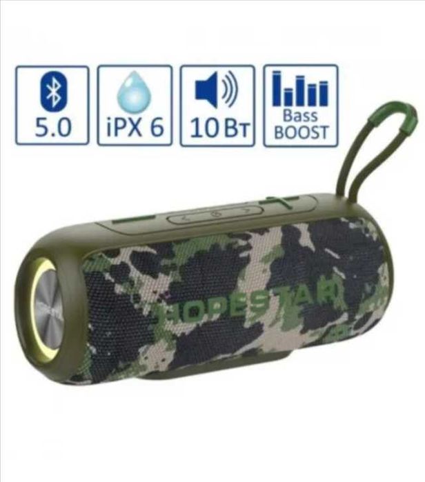 Портативна Bluetooth колонка Hopestar P26 з RGB підсвічуванням