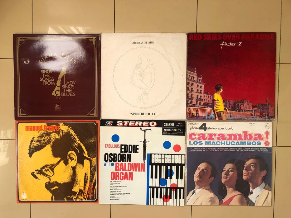 Discos de vinil  Diana Ross, Manuel Freire, Spandau Ballet, Fischer Z