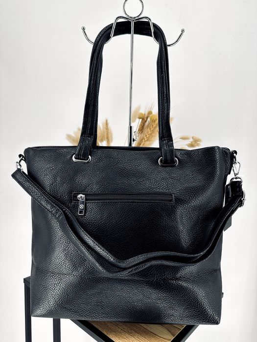 Nowa duża torebka damska a4 czarna shopperka