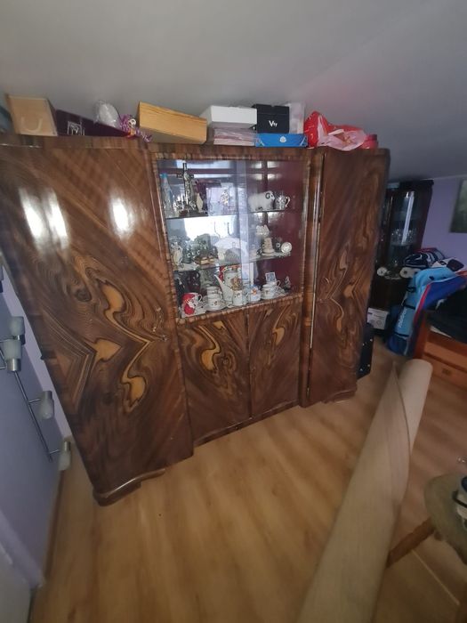 Witryna i szafa z lat 70 tych, stare meble