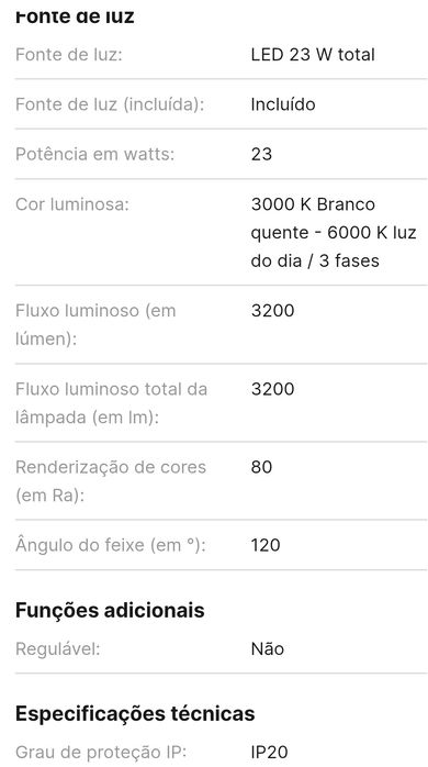 Candeeiro de teto de led redondo