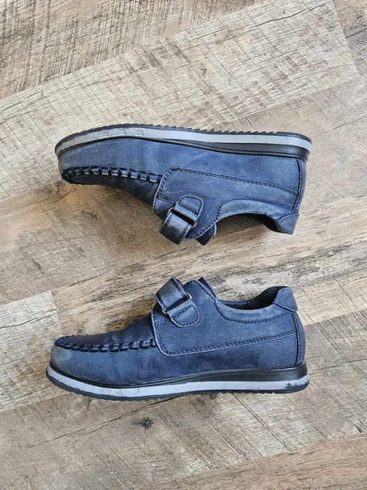 Wojtyłko buty półbuty eleganckie granatowe  28 skórzane