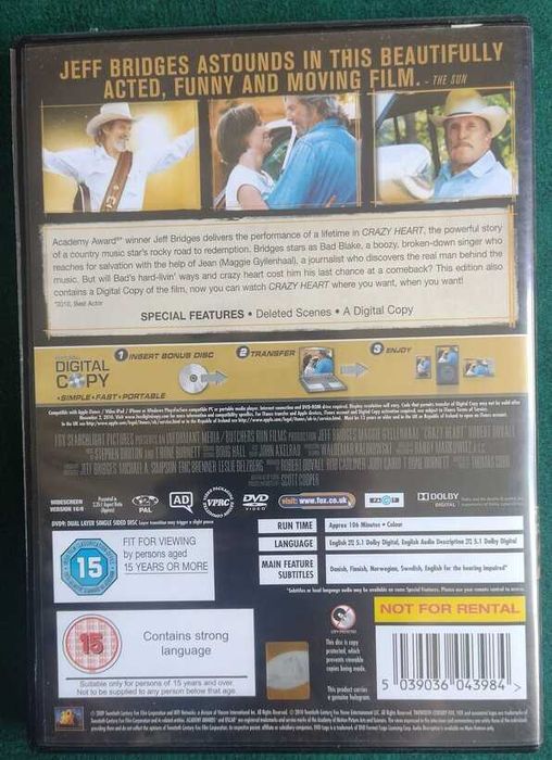 Film DVD Crazy heart (Szalone serce Jeff Bridges)