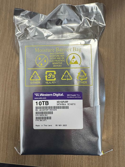 Disco rígido WD 10 TB WD102PURP (NOVO)