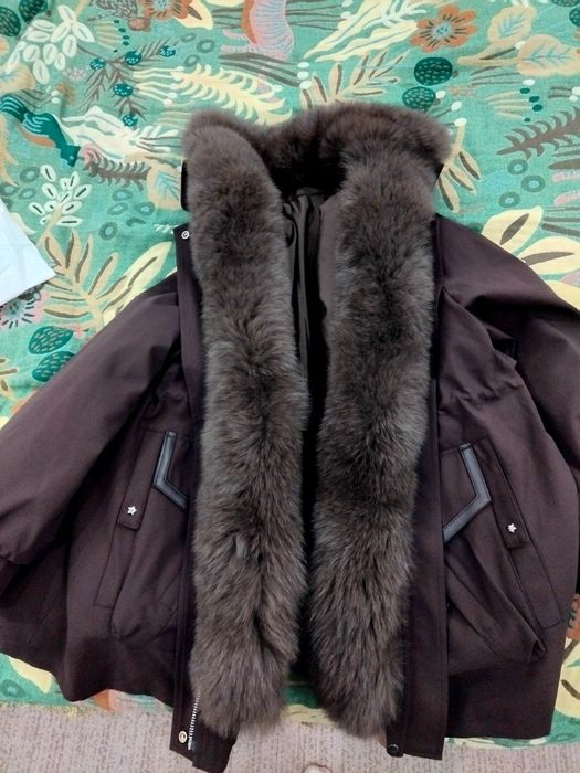 Зимова  куртка парка пуховик Л ХЛ р 48-52.Колір коричневий шоколад.Тор