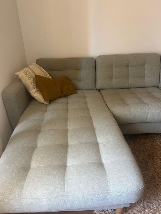 Sofá chaise longue verde Ikea