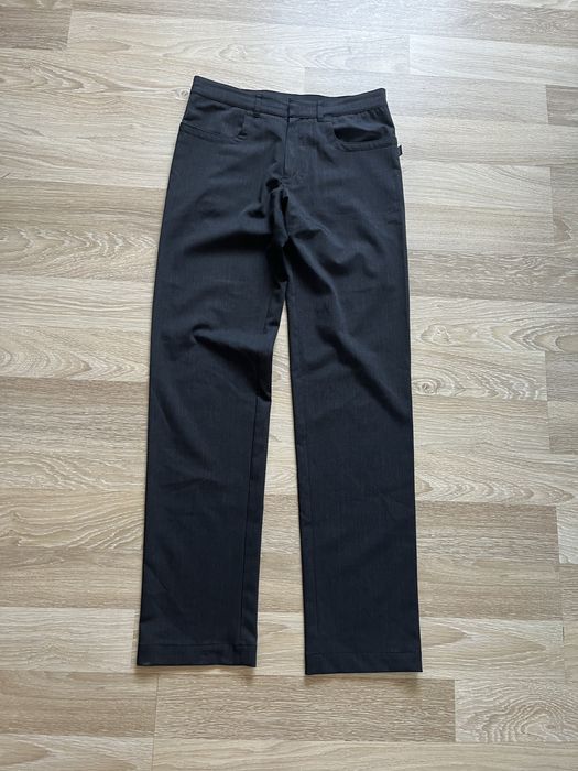 Gianfranco Ferre archive wool straight fit pants ittiere italy dark grey margiela штани