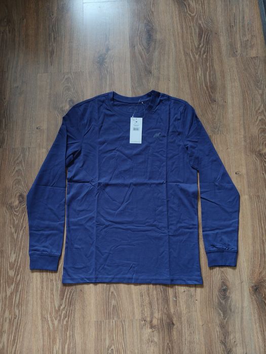 Longsleeve męski granatowy rozmiar M z małym logo 063
