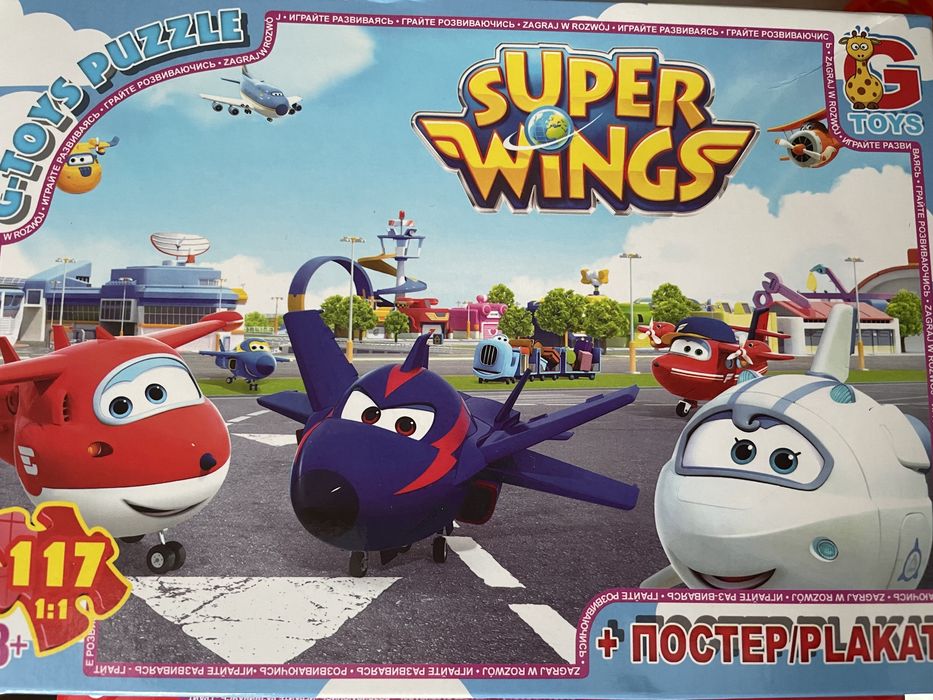 Пазлы супер крылья 117 деталей и плакат super wings