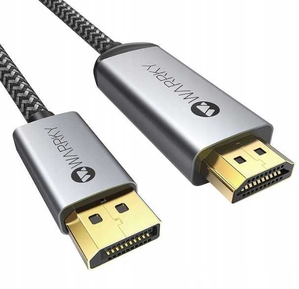 Kabel DisplayPort do HDMI WARRKY 1,8M 4K oplot