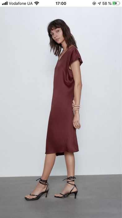 Платье миди Zara вискоза