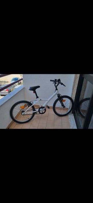 Bicicleta criança roda 20 B-TWIN branca (6-10 anos)