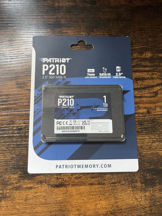 Dysk SSD Patriot P210 1TB – NOWY, 2.5” SATA III