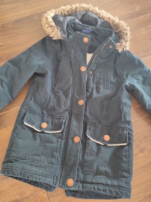 Długa kurtka zimowa parka płaszcz płaszczyk 110