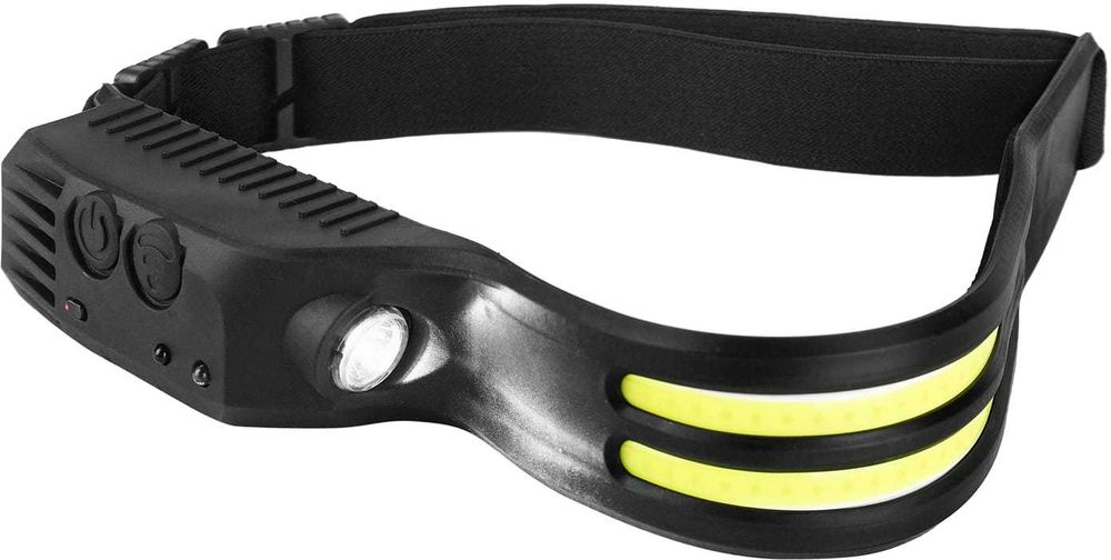 LATARKA CZOŁOWA LED AKUMULATOROWA 2w1 Czołówka Pasek Led USB Z Czujnikiem Ruchu