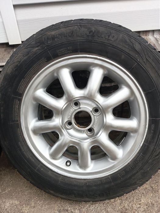 Диски 14-4*100 з покришками. Стан нормальний без тріщин та зварки,ціна