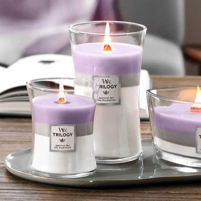 Розпродаж! Ароматична свічка 3 в 1 Woodwick Trilogy Amethyst Sky 275g